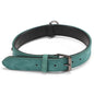 JINMAOHOU Dogs Double-Layer Leather Collar, Specification: L 59x3.2cm(Green)