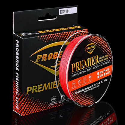PROBEROS 8 Edited 100M Majestic Horse Fish Line, Line number: 0.8 / 10LB(Red)