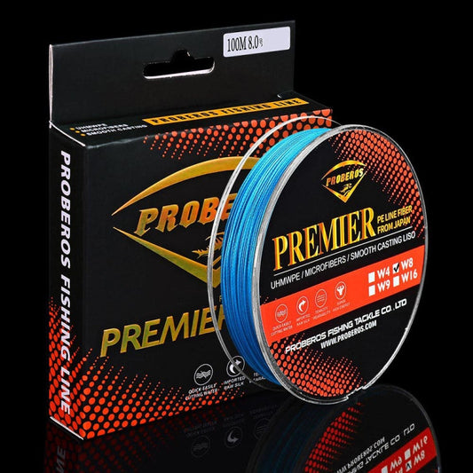PROBEROS 8 Edited 100M Ligne de pêche Majestic Horse Fish Line, numéro de ligne : 4.0 / 50LB (Bleu)