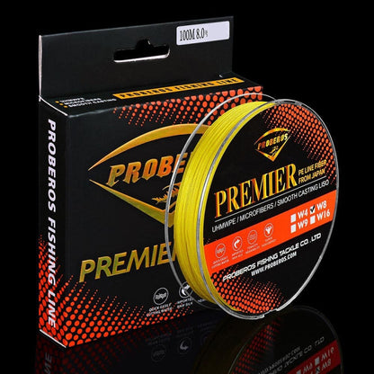 PROBEROS 8 Edited 100M Majestic Horse Fish Line, Line number: 7.0 / 80LB(Yellow)