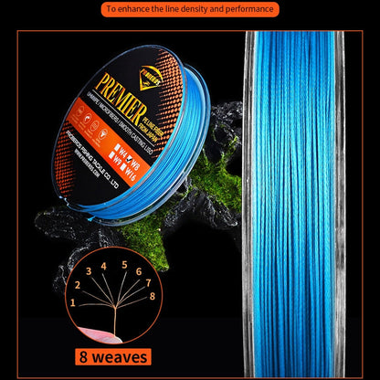PROBEROS 8 Edited 100M Ligne de pêche Majestic Horse, Numéro de ligne: 10.0 / 100LB(Bleu)