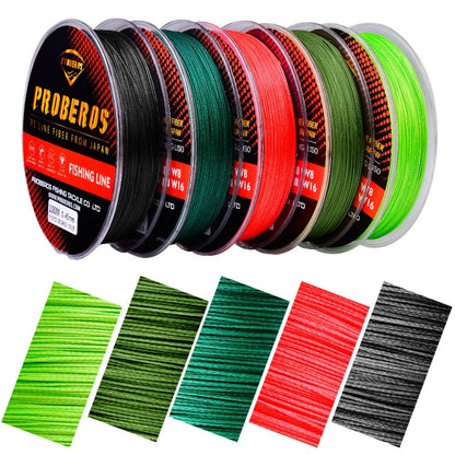 PROBEROS 8 Edited 100M Majestic Horse Fish Line, Line number: 13.0 / 120LB(Yellow)
