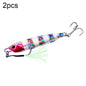 2 PCS PROBEROS LF103 Simulation Metal Sea Fishing Bait, Specification: 40g(C Luminous With Hook)