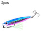2 PCS PROBEROS LF103 Simulation Metal Sea Fishing Bait, Specification: 40g(F With Hook)