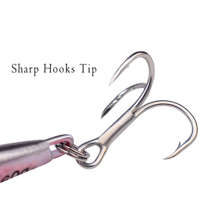 2 PCS PROBEROS LF103 Simulation Metal Sea Fishing Bait, Specification: 40g(E With Hook)