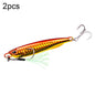 2 PCS PROBEROS LF103 Simulation Metal Sea Fishing Bait, Specification: 50g(B With Hook)