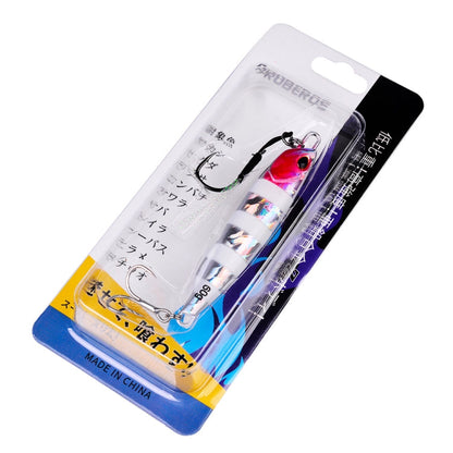 PROBEROS LF103 Simulation Metal Sea Fishing Bait, Specification: 60g(D Luminous With Hook)