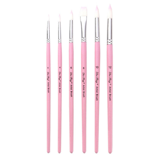 ZHUTING Pearl Rod Nylon Wool Chalk Set(6 PCS/Set Hibiscus Purple)