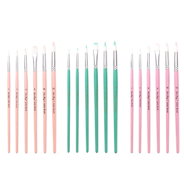 ZHUTING Pearl Rod Nylon Wool Chalk Set(6 PCS/Set Bamboo Green)