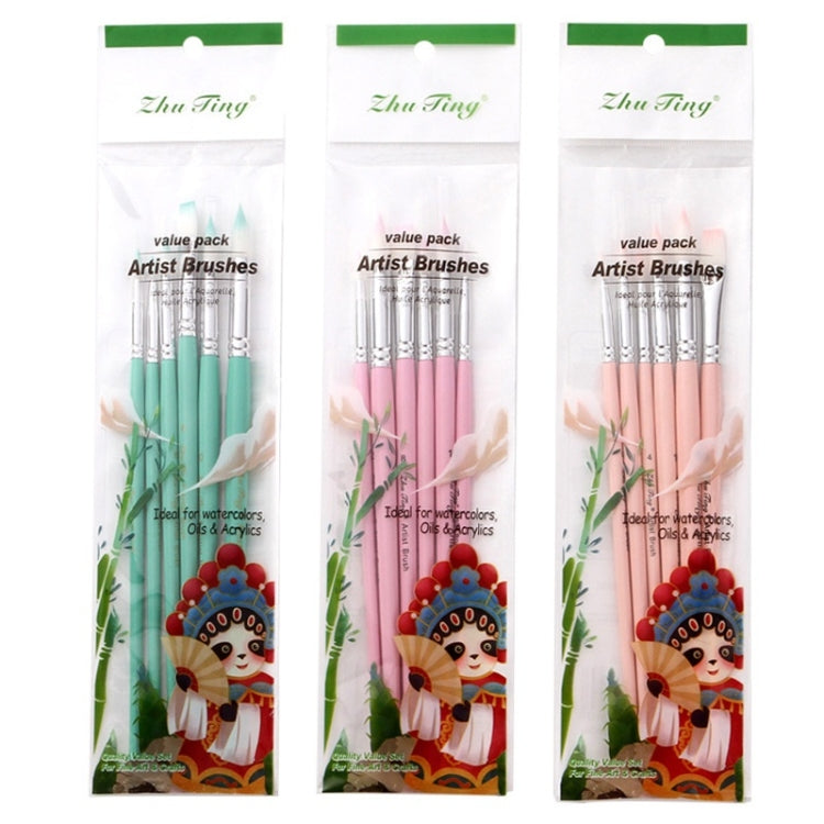ZHUTING Pearl Rod Nylon Wool Chalk Set(6 PCS/Set Bamboo Green)