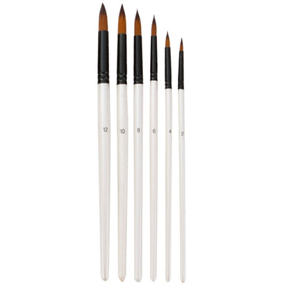 Zhuting Nylon Wool Stick Gouache Brush Set(6 PCS/Set Pointed)