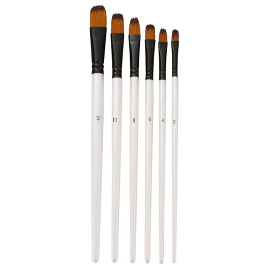 Zhuting Nylon Wool Stick Gouache Brush Set(6PCS/Set Tongue Peak)