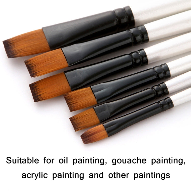 Zhuting Nylon Wool Stick Gouache Brush Set(6 PCS/Set Pointed)