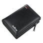 Baellerry D3216 Men Short Vertical Multi-Card Snap Coin Purse(Black)