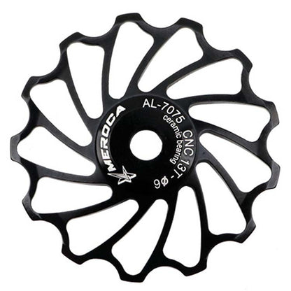 MEROCA Galet de dérailleur VTT à roulement céramique (13T Noir)