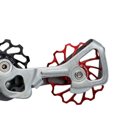 MEROCA Roulette de guidage de VTT à roulement en céramique (13T Rouge)