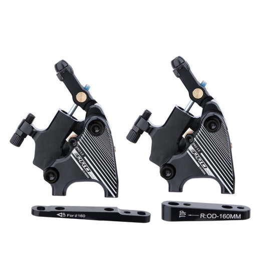 1 Pair IIIPRO Flat Mount Road Calipers Bilateral Brakes(Black)