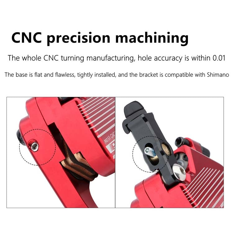 1 Pair IIIPRO Flat Mount Road Calipers Bilateral Brakes(Red)