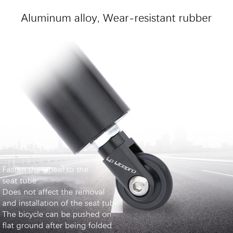 LP LitePro Folding Bike Seat Post Easy Wheel(Silver)