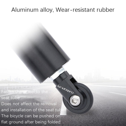 LP LitePro Folding Bike Seat Post Easy Wheel(Silver)
