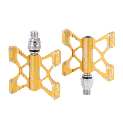 Pédales pliantes en alliage d'aluminium LitePro K5 pour vélo (dorées)