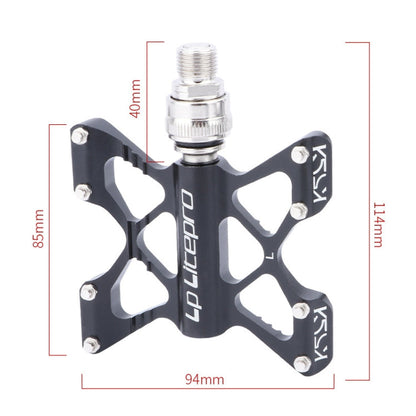 Pédales pliantes en alliage d'aluminium LitePro K5 pour vélo (dorées)