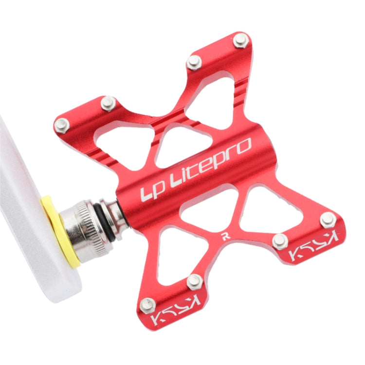 Pédales pliantes en alliage d'aluminium LitePro K5 pour vélo (dorées)
