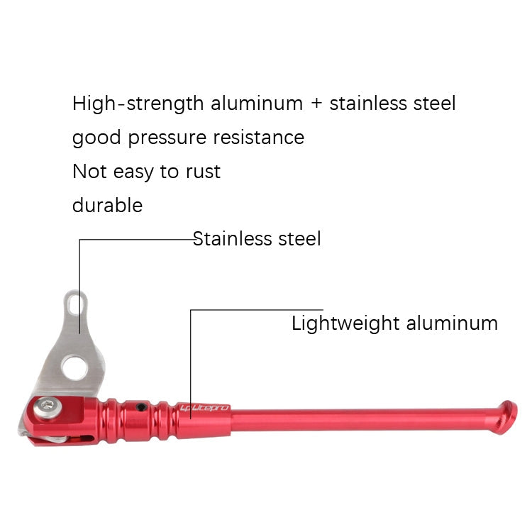 Béquille en Alliage d'Aluminium LP LitePro pour Vélo Pliant (Doré)
