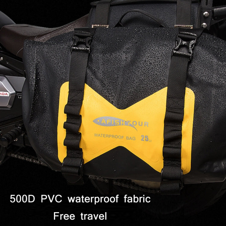 AFISHTOUR FM2021 Large Capacity Waterproof Motorcycle Rear Seat Bag, Color: Yellow