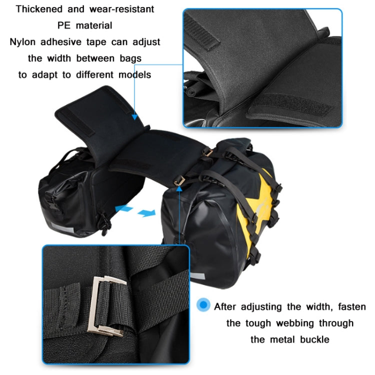 AFISHTOUR FM2021 Large Capacity Waterproof Motorcycle Rear Seat Bag, Color: Red