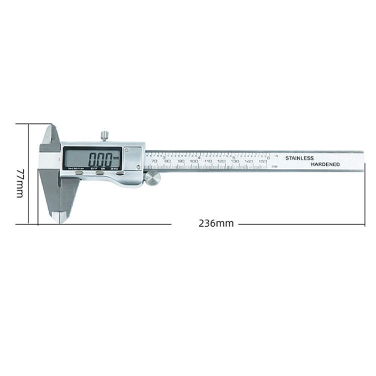 XIFENG Stainless Steel Digital Display Electronic Vernier Caliper, Specification: 0-200mm