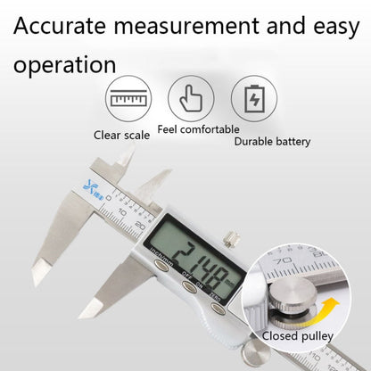 XIFENG Stainless Steel Digital Display Electronic Vernier Caliper, Specification: 0-200mm