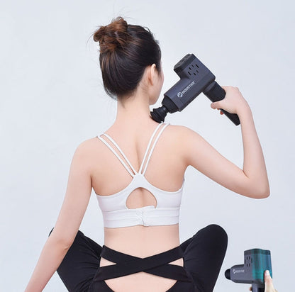 Pistolet de massage Booster T pour relaxation musculaire profonde, prise UE, 2000 mAh avec 6 têtes de massage (gris)