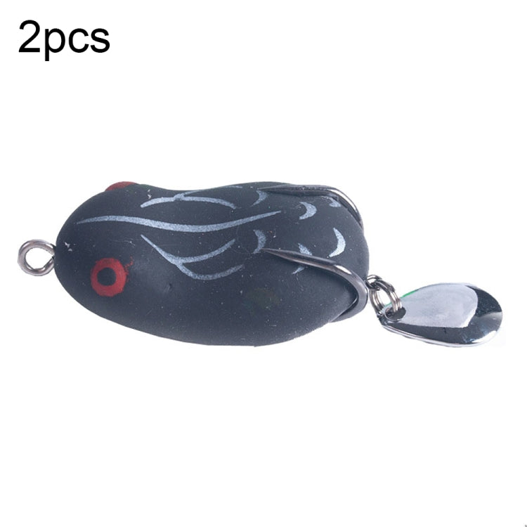 2 PCS HENGJIA Lure Sequins Double Hook Thunder Frog, Specification: 4.2cm 8g(Black White Stripes)
