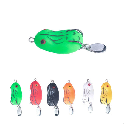 2 PCS HENGJIA Lure Sequins Double Hook Thunder Frog, Specification: 4.2cm 8g(Orange Black Stripes)