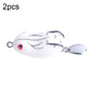 2 PCS HENGJIA Leurre à Paillettes Double Hameçon Grenouille de Tonnerre, Spécification : 5cm 14g (Rayures Blanches Noires)
