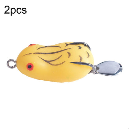2 PCS HENGJIA Lure Sequins Double Hook Thunder Frog, Specification: 5cm 14g(Yellow Black Stripes)