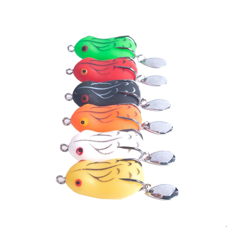 2 PCS HENGJIA Lure Sequins Double Hook Thunder Frog, Specification: 5cm 14g(Black White Stripes)