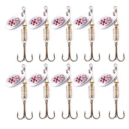 10 PCS HENGJIA  SP054 6.7cm / 7g Fresh Water Sequins Road Bait(Silver)
