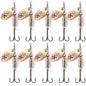 10 PCS HENGJIA  SP054 6.7cm / 7g Fresh Water Sequins Road Bait(Gold)