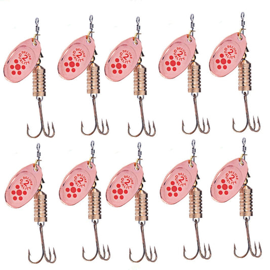 10 PCS HENGJIA  SP054 6.7cm / 7g Fresh Water Sequins Road Bait(Copper)
