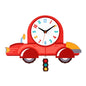 Cartoon Shake Wall Clock Children Room Decoration Wall Clock (Car)