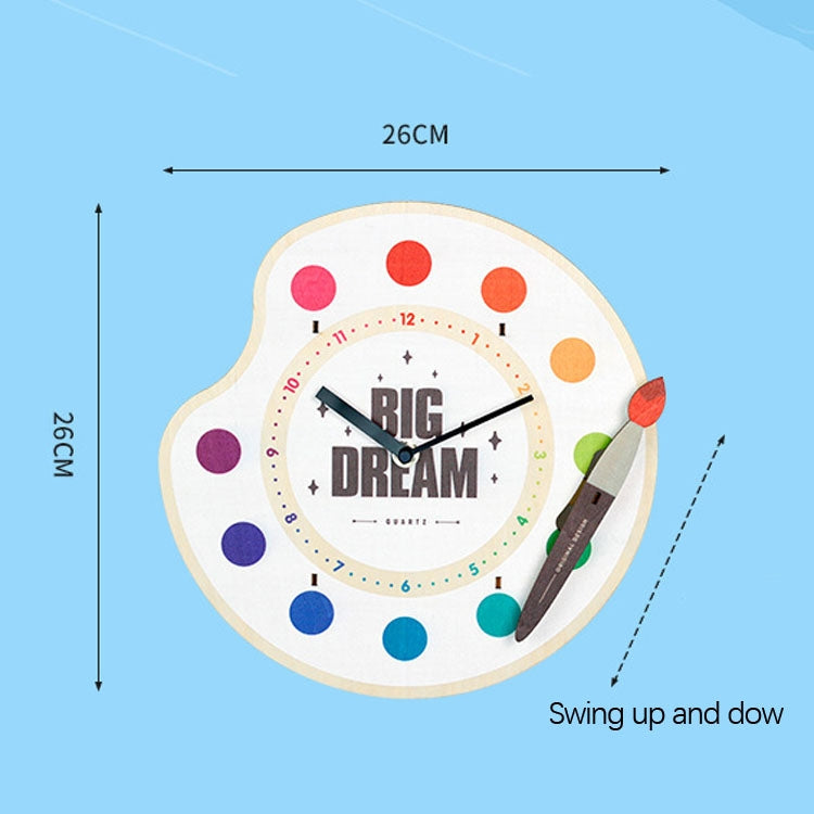 Cartoon Shake Wall Clock Children Room Decoration Wall Clock (Palette)