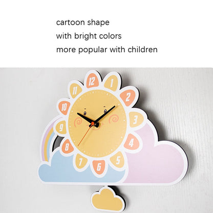 Cartoon Shake Wall Clock Children Room Decoration Wall Clock (UFO)
