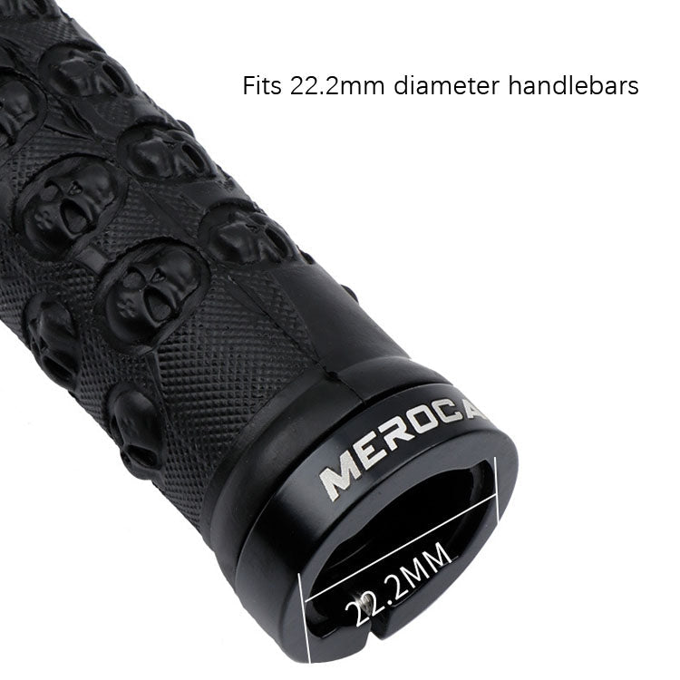 MEROCA Mountain Bike Anti-slip Shock Absorber Riding Grip Cover, Style: One Side Lock ME38 Sky Blue