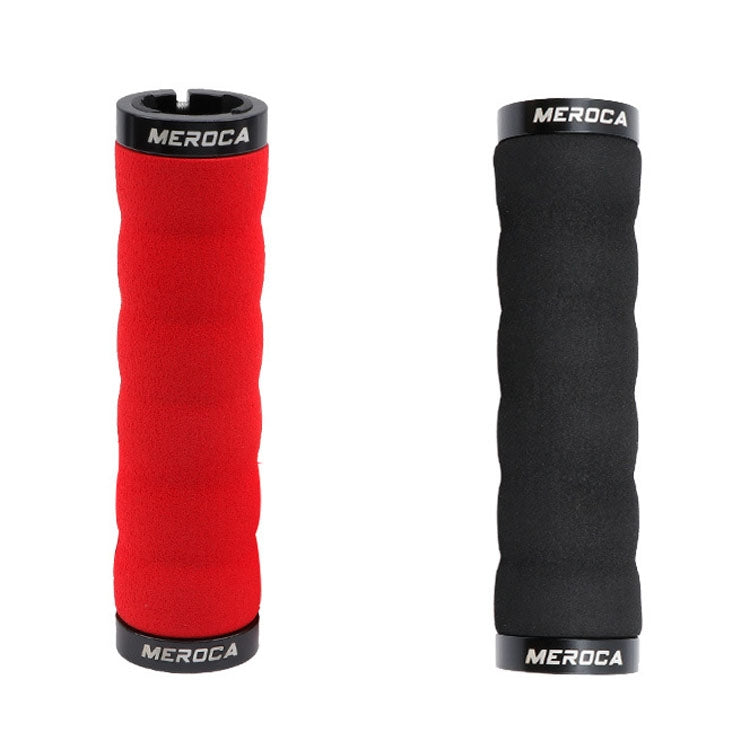 MEROCA Mountain Bike Anti-slip Shock Absorber Riding Grip Cover, Style: Bilateral Lock Sponge ME30 Black