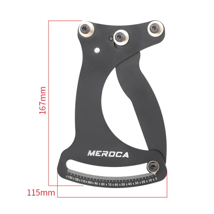 Outil de calibration d'anneau de vélo MEROCA Rayon de tension Tube de roue Fil d'acier, Couleur : Rouge+Clé