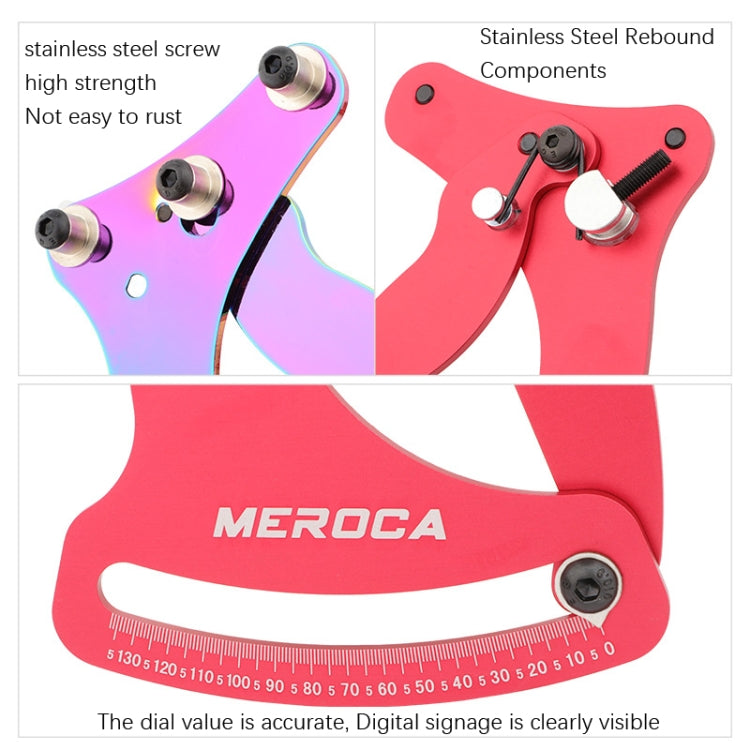 Outil de calibration d'anneau de vélo MEROCA Rayon de tension Tube de roue Fil d'acier, Couleur : Rouge+Clé