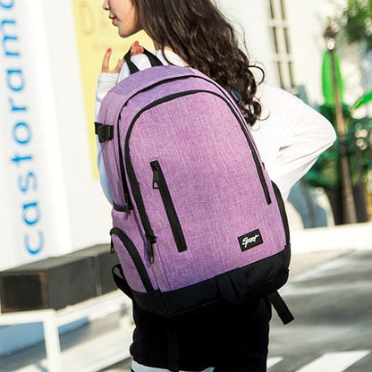 1107 Sac à dos de loisir pour étudiant (violet flocon de neige)