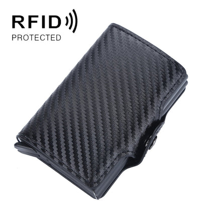 Baellerry K9172 RFID Double Aluminum Box Card Holder Automatic Pop-up Card Holder(Black)